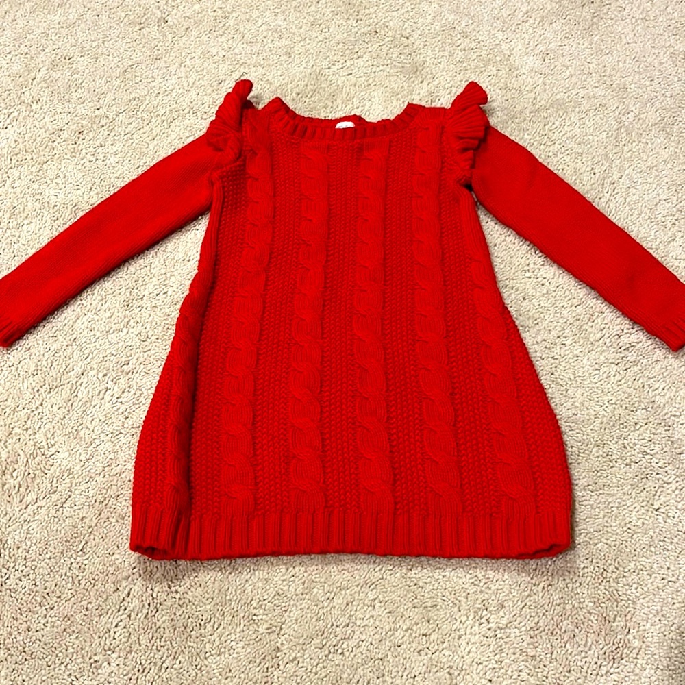 Red sweater dress
